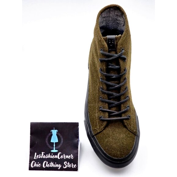 Frye Men's Olive Wool Rubber High-Top Ludlow Fashion Shoes Size 13 385 - Picture 14 of 16